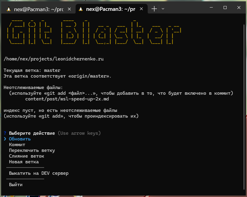 Скриншот Git Blaster